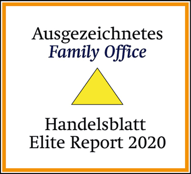 Handelsblatt Elite 2020 Ausgezeichnetes Family Office Handelsblatt Elite 2020 Ausgezeichnetes Family Office